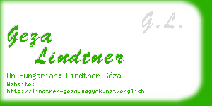 geza lindtner business card