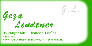 geza lindtner business card